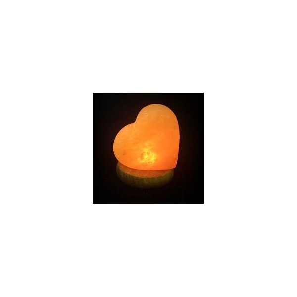 Lampada di Sale Rosa dell'Himalaya a Forma di Cuore